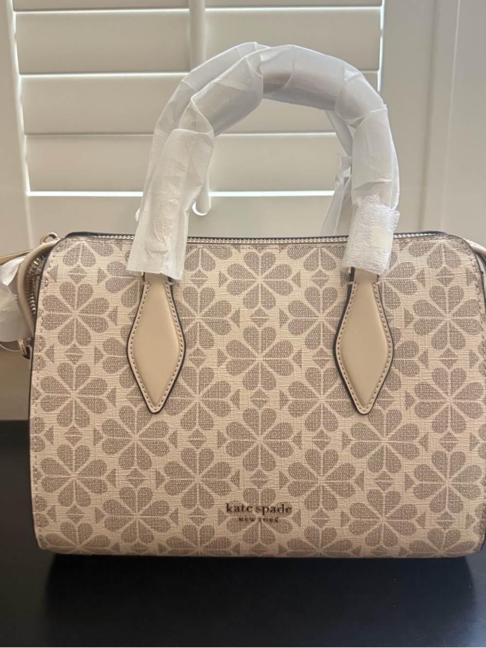 kate spade Cream Floral Jacquard Satchel
